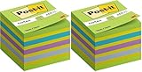Post-it Notes Würfel, Blau und Grün, 450 Blatt 76 mm x 76 mm - Selbstklebende Notizzettel zum...