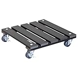 WAGNER Pflanzenroller WPC 29 x 29 x 7,5 cm I Blumenroller für Außenbereich + Innenbereich I...