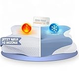 Knoop Home & Living ® Nackenstützkissen/Ergonomisches Kopfkissen/Zwei Bezüge für Sommer und...