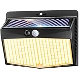 nipify Solarlampen für Außen mit Bewegungsmelder, 3 Modi Solarleuchten Lampe Aussen, 168 LED...