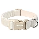 ARING PET Samt-Hundehalsband, niedliches weißes Hundehalsband für kleine Hunde, verstellbar,...