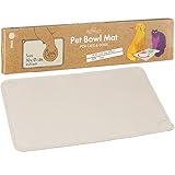 Napfunterlage für Katzen und Hunde in beige – lebensmittelechtes Silikon – rutschfeste...