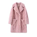 Damen-Lammfellmantel, Winter, Langer Schaffellmantel, Parka, Windjacke