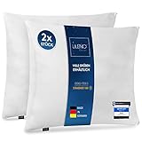 LILENO HOME Microfaser Kissen 80x80 cm Premium (850g Füllung) [2er Set] bis 95 Grad waschbar mit...