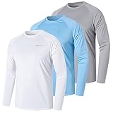 ZENGVEE 3er Pack UV Shirt Herren Rashguard UPF 50+ UV Schutz Shirt Schwimmshirt Herren Lässig...