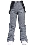 HOTIAN Damen Skihose Hosenträgerhose Snowboardhose Winter Wasserdicht Winddicht Warm Abnehmbare...