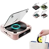 Tragbarer Bluetooth-CD-Player, Vintage-Radio, digitaler Audio-Player, HiFi-Sound, kabellose und...