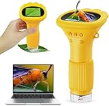 Handy-Mikroskop für Kinder, Ashfly 200X tragbares Taschenmikroskop, 2,0' IPS-Bildschirm USB...
