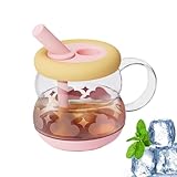 Strohhalmbecher, Trinkbecher und Wassergläser, 920 ml Eiskaffeebecher in Flaschenform - Niedliche...