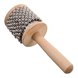 Alipis Kabasa Holz Cabasa Musikinstrument für Kleines Handpercussion Schlaginstrument Cabasa mit...