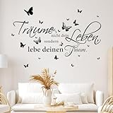UOCAI Wandtattoo Sprüche Wandsticker Wandaufkleber Spiegel Aufkleber Spruch Sprüche und Zitate...