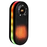 Steckdosen Heizlüfter mit Fernbedienung, Keramik Heizung Energiesparend Leise mit 5 Farbige Licht,...