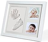 PewinGo Baby Handabdruck und Fußabdruck Set, Gipsabdruck Baby Hand und Fuß mit Echtholz...