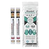 Paperlin Einweg-Alkoholtester, 2 Stück, doppelte Schwelle 0,2 & 0,5 g/l, entspricht NF & Reach –...