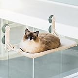 MEWOOFUN Katzenbett Fenster 54x30cm Klappbar Hängematte Katze Fenster Katze Fensterbank mit Stabil...