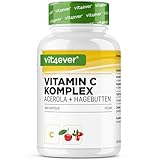 Natürlicher Vitamin C Komplex - 300 Kapseln im 5 Monatsvorrat - Acerola-Extrakt &...