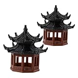 Amosfun 1 Satz Mikro-landschaftspavillon Miniatur-pavillon-pagode Miniaturpavillon...