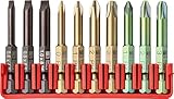 PB Swiss Tools BitBlock mit 10 Kreuz Schlitz Pozidriv Bits PB E6.701 | 100% Swiss Made | Handliches...