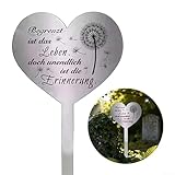 Friedhofsdekoration aus Edelstahl, herzförmig, elegant, wetterbeständig, Gedenkschmuck für den...