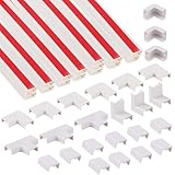 15 Pcs Kabelkanal Weiß Selbstklebend 20x10mm Kabelkanal zur Kabelführung 15x30cm（4.5M） Mini...