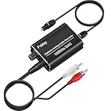Fokky DA Wandler, 192kHz DAC Konverter Digital Analog Wandler, 1 m Cinch-Kabel für linken und...