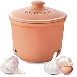 RÖMERTOPF Knoblauchtopf aus Naturton Terrakotta, Ø 12,5 x 13 cm, ca. 200 g, belüfteter...