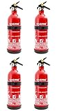 Feuerlöscher 1kg ABC Pulverlöscher mit Manometer mit KFZ/Boot Halterung DIN EN3, inkl. ANDRIS®...