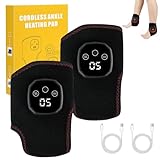 BUTBU 2 Stück Elektrisch Fußmassagegerät, 3 Vibrationsmodi & 5 WäRmestufen(45-65°C), Cordless...