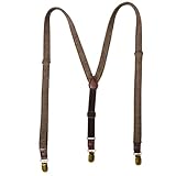 Herren Hosenträger Aus Fischgrätenstoff Mit 3 Clips Verstellbar Elastisch Zum Anklipsen Für...