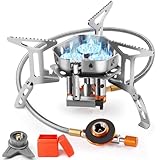 AUTOPkio Campingkocher Gas 6800W, Tragbarer Gaskocher Camping Gasherd Verbessert mit 3...