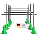 TOOLZ Agility-Training Set - Hürden, Slalomstangen und Kegel für Sport, Fitness,...