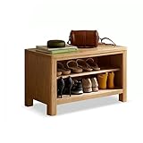 Schuhbank im Flur Holz Schuh Wechselhocker Tür Schuhschrank Nordic Fußbank Lagerung Schuhregal...