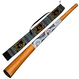 Australian Treasures - HOLZ DIDGERIDOO -130cm - Didgeridootasche aus Nylon - Didgeridoo für...