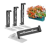 Fenster Blumenkasten Halterungen - Bohrfrei Montierbare Blumenkastenhalterungen - Hängbar 4er Set...
