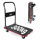siwitec Plattformwagen, Transportwagen klappbar 300kg, inkl. Spanngurte, Rollwagen, Transportwagen,...