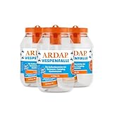 ARDAP Wespenfalle für draußen 3er Pack - Biologische Wespen Abwehr - Wespenfalle zum Aufhängen -...