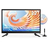 DESOBRY 22 Zoll Kleiner Fernseher 1080P Integriertem DVD-Player, Mini TV Integriertem DVB-T2-Tuner,...