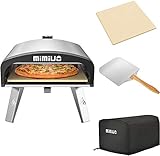 Mimiuo Gas pizzaofen, Outdoor Edelstahl Gas Pizza Backofen mit Pizzastein und Pizzaschaufel für...