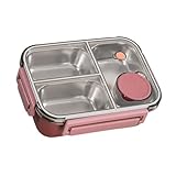 YIBOZI Lunchboxen, 304 Edelstahl, Lunchbox mit Fächern, tragbar, unterteilt, Lebensmittelbehälter,...