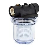 Grafner Vorfilter für Hauswasserwerke und Gartenpumpen, mit Filtereinsatz, platzsparende...