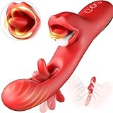 Dildo Vibration für Frauen, KELESTA Vibrator Sex Spielzeug für die Frau mit 360° Zungenlecken und...