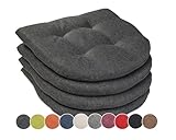 sunnypillow 4er Set Stuhlkissen 40x40 cm Polsterauflage 5cm dick Auflage für Stühle/Bänke in Haus...