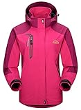 YSENTO Damen Outdoor Wanderjacke Wasserdicht Übergangsjacke Leicht Atmungsaktie Regenjacke...