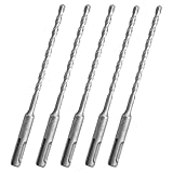 KQDRAVINE 3 Stück Runder Griff SDS Bohrer 6mm x 160mm und 2 Stück Quadratischer Griff Steinbohrer...