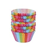 200 Stück Rainbow Cupcake Fällen Kuchen Backen Muffin Dessert Hochzeit Party