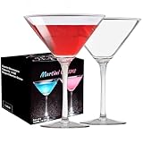 ParaCity Martini Gläser, Cocktailgläser 2er-Set, mundgeblasene Premium-Kristall Cocktail Gläser,...