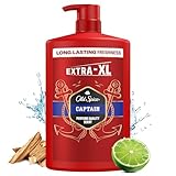 Old Spice Captain 3-in-1 Duschgel & Shampoo für Männer (1 L), Körper-Haar-Gesichtsreinigung...