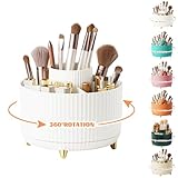 360° Drehbar Make up Organizer, Pinselhalter Kosmetik Aufbewahrung mit 5 Fächern, Aesthetic...