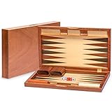 Yellow Mountain Imports Wooden Inlaid Rosewood Backgammon Game Set - Knoll - with Acrylic Playing...