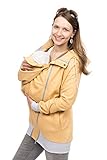 Viva la Mama - Maternityjacke Sweat Tragejacke Mama und Baby Einsatz Tragen - Cleo gelb - M